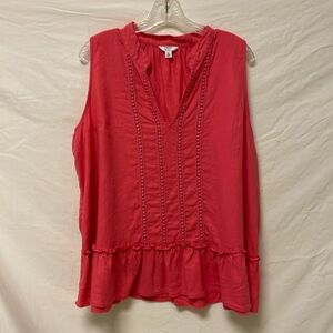 Women’s light pink/orange XL blouse by Crown and Ivy